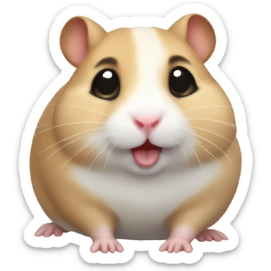 chubby hamster sticker