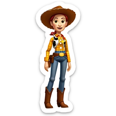 female woody from toy story  sticker