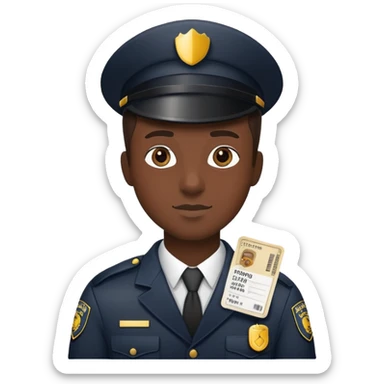 security guard holding a ticket sticker