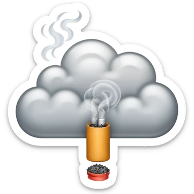 Smoking cigarette,  sticker