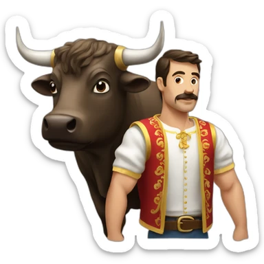 Torero and a bull sticker