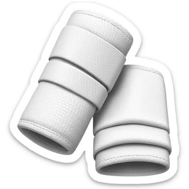boxing hand wraps object icon, rolled athletic bandage for hands, white fabric texture, sporty combat gear, clean detailed look, 3D cartoon, mobile game icon style, centered, clean background, no text, no watermark
 sticker