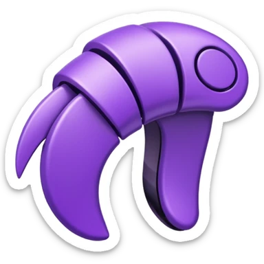 Purple claw clip sticker