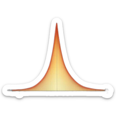 Normal distribution graph sticker