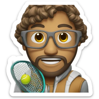 developer with tennis raquet sticker