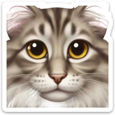 cute large eyes Mainecoon sticker