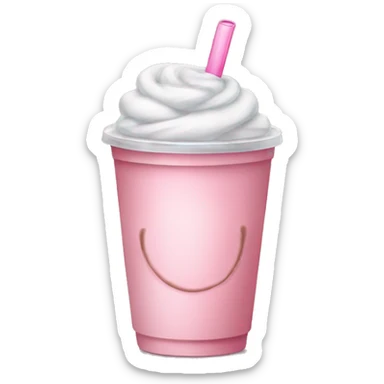 Iced coffe pink cup sticker