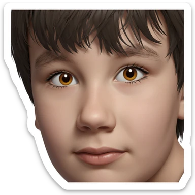 brown-eyed girl portrait close-up sticker