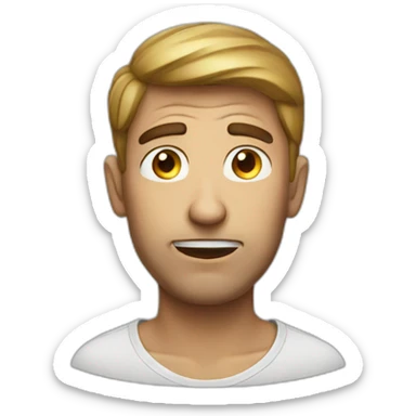 man asking face sticker