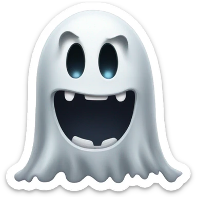 scared ghost emoji sticker