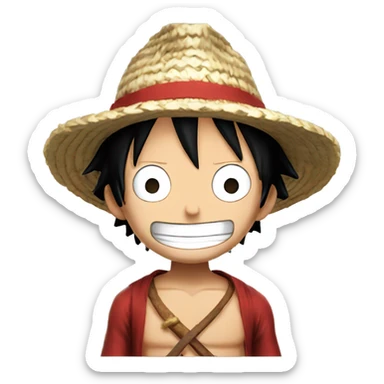 luffy from one piece portugal sticker