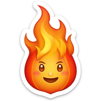 Make me a special and unique fire emoji sticker