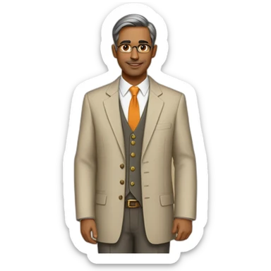 Man teacher indian attire sticker