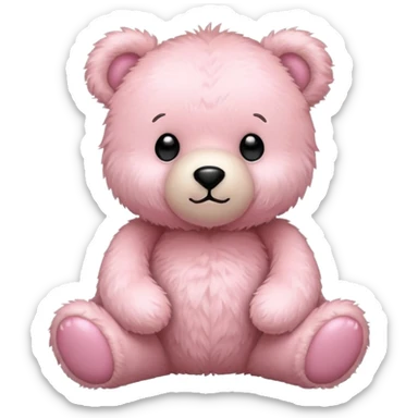 light pink teddy bear sticker