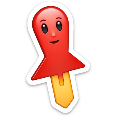 exclamation mark full red no face sticker