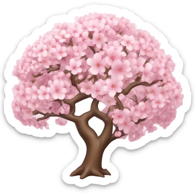pink cherry blossom tree sticker