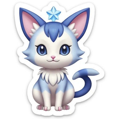 Cute Glamorous Adorable Kawaii Royal Elegant Tall Pretty Beautiful Skitty-Meowstic-Gorebyss-Pokémon (full body) sticker