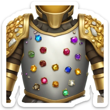 torso armor covered in gemstones sticker