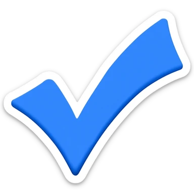 Verificado azul palomita sticker