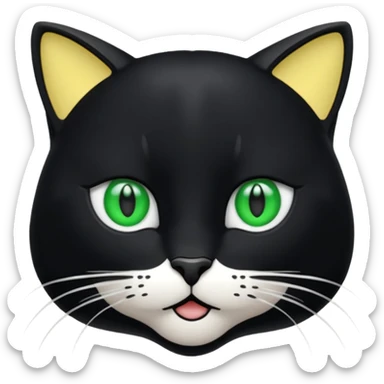  pareil en blanc même forme que l’emoji 🐈‍⬛ sticker