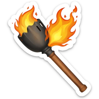 Fire torch sticker