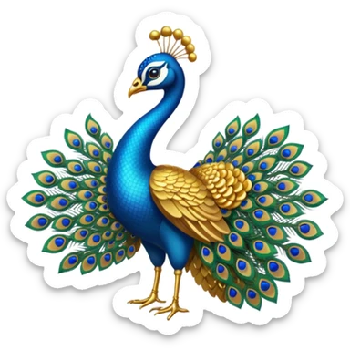 Murugan vel emoji with peacock sticker