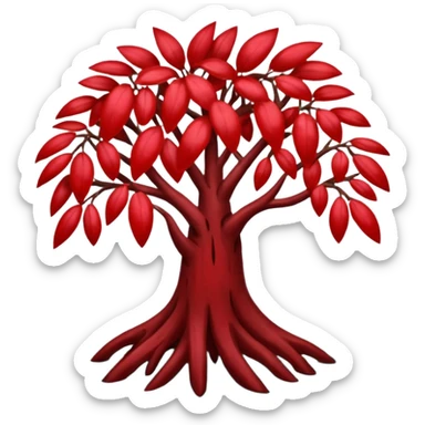 cut red mangrove and cut roots sticker