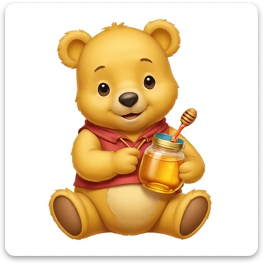 Cute bear like Winnie the pooh sticker