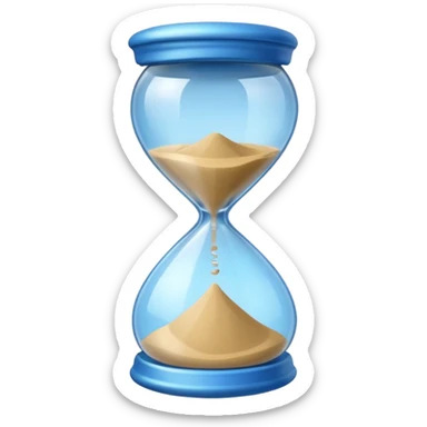 blue hourglass sticker