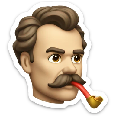nietzsche blowing birthday blower sticker