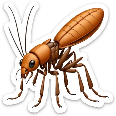 cucaracha sentada en silla de escritorio sticker