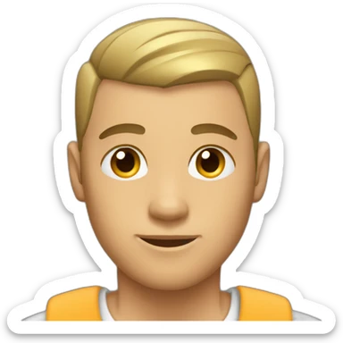 male with high fade buzzcut sticker