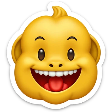 faça um emoji de uma onça com um pequeno laço vermelho sticker