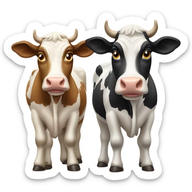 Two cows sticker