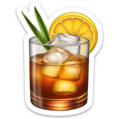 an old fashioned cocktail sticker