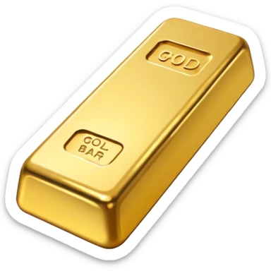 gold bar with no writing on it sticker