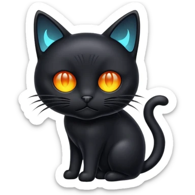 Ghost Black cat  sticker