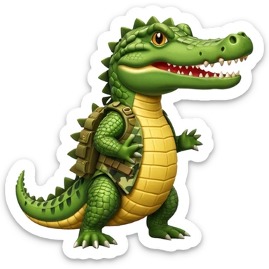 Crocodile bombardier sticker
