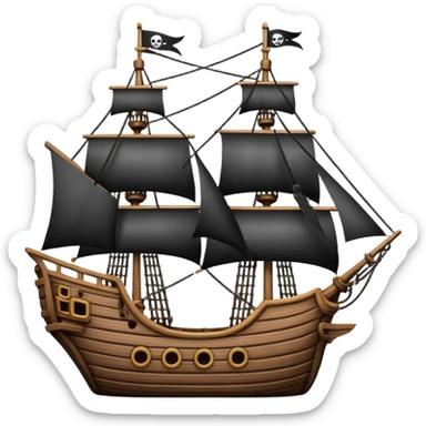 pirate ship for penguins sticker