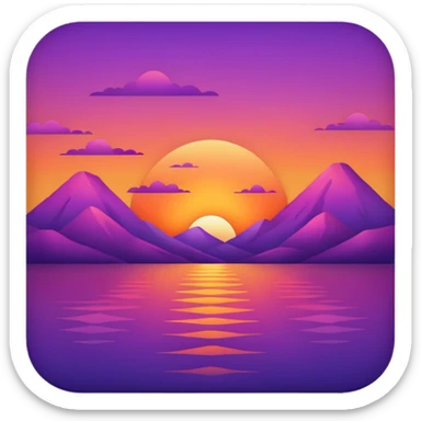 Sunset sticker