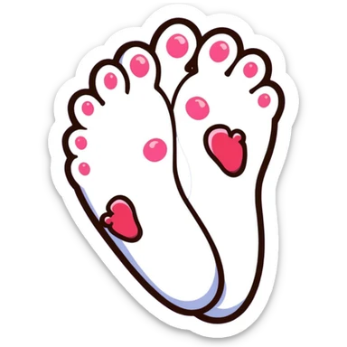 Adorable foot character covered in sugar crystals and sparkly candy decorations sticker
