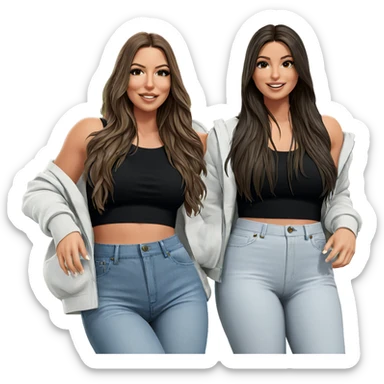 friends enjoying outdoors together sticker