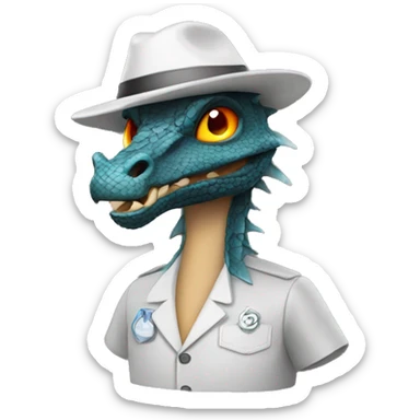 Create a dragon with an anti drug hat on sticker