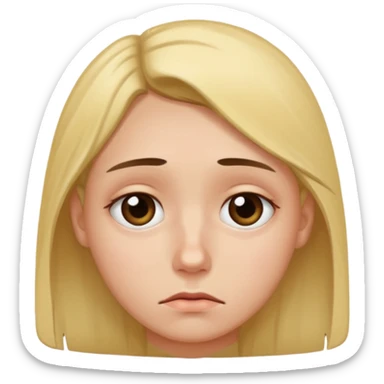 Emoji de cansado y triste con ojeras sticker