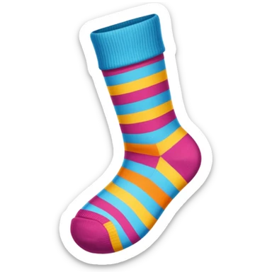 Striped sock sticker