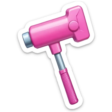 Pink big party hammer sticker