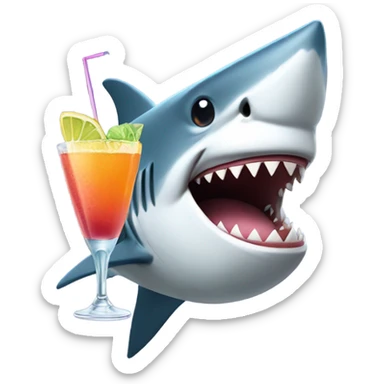 shark with alchol sticker