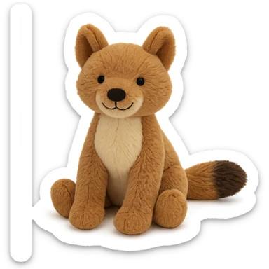 dhole jellycat stuffed plush sticker
