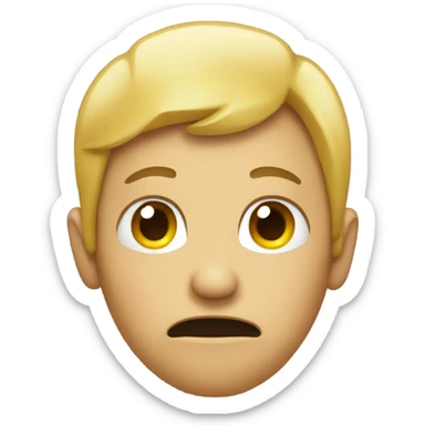 Person itching there head sticker