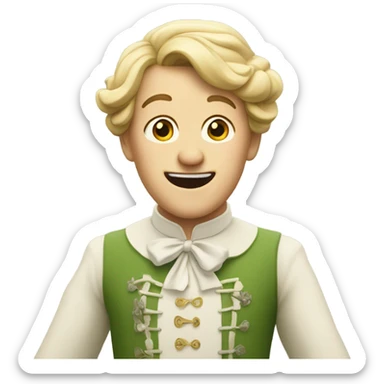 Animated emote expresses that the sound of music is high sticker